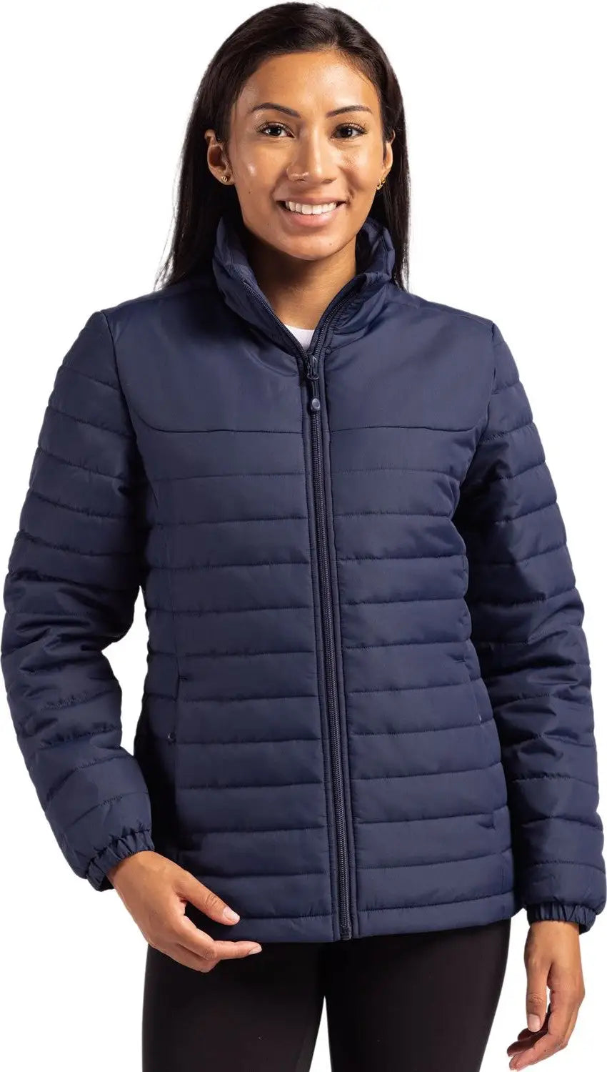 Clique Lqo00063 Elevation Eco Full Zip Womens Puffer Jacket - Dark Navy - Ladies Xs