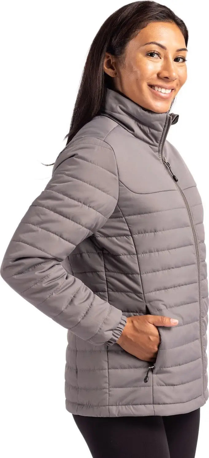 Clique Lqo00063 Elevation Eco Full Zip Womens Puffer Jacket - Pure Slate