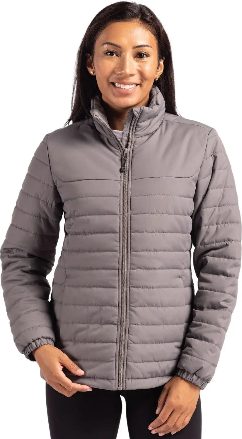 Clique Lqo00063 Elevation Eco Full Zip Womens Puffer Jacket - Pure Slate - Ladies Xs