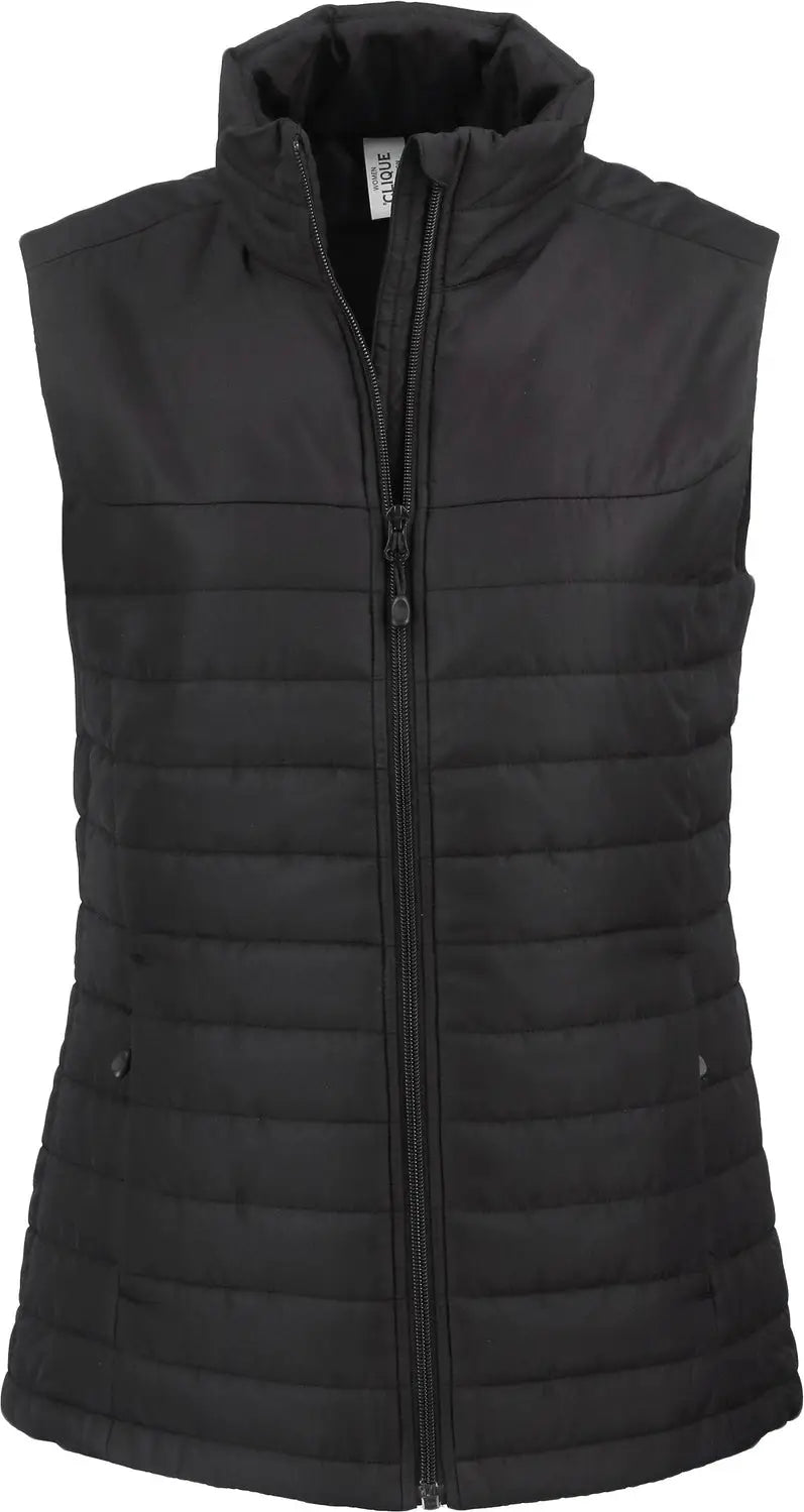 Clique Lqo00064 Elevation Eco Full Zip Womens Puffer Vest - Black - Ladies Xs
