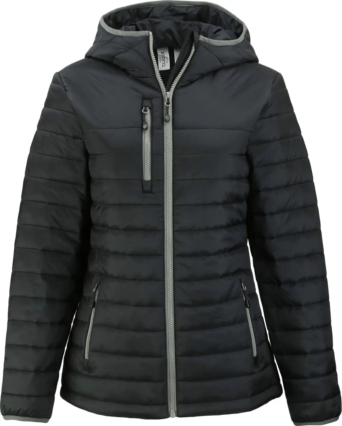 Clique Lqo00065 Valhalla Full Zip Womens Puffer Jacket - Black