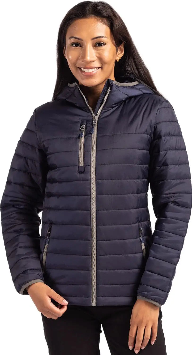 Clique Lqo00065 Valhalla Full Zip Womens Puffer Jacket - Dark Navy - Ladies Xs