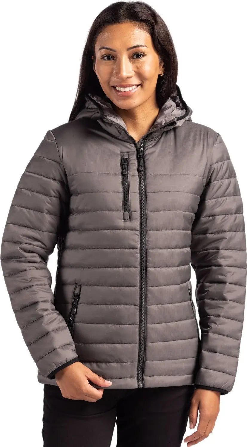 Clique Lqo00065 Valhalla Full Zip Womens Puffer Jacket - Pure Slate - Ladies Xs