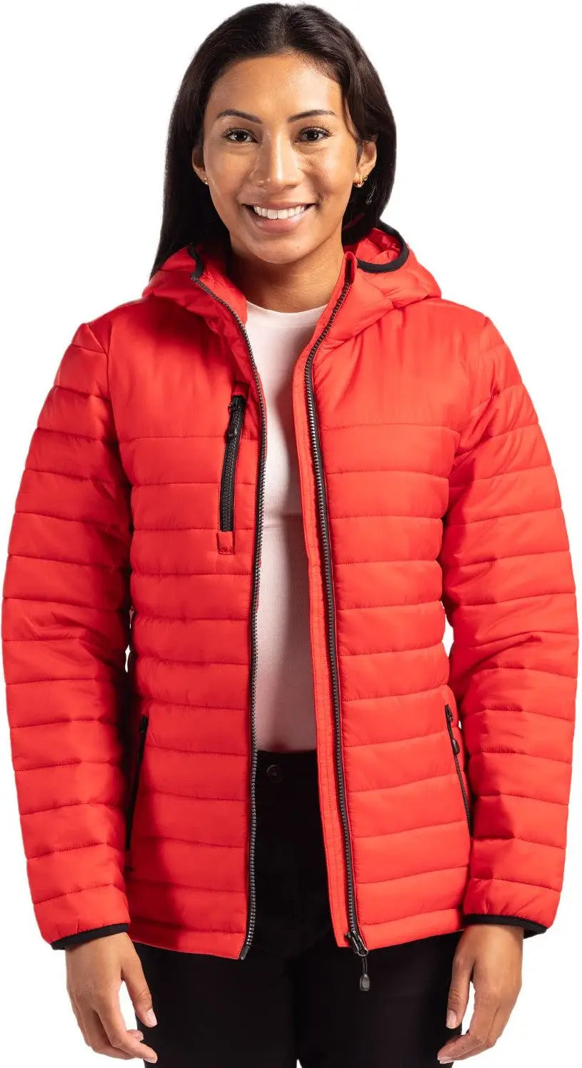 Clique Lqo00065 Valhalla Full Zip Womens Puffer Jacket - Red - Ladies Xs