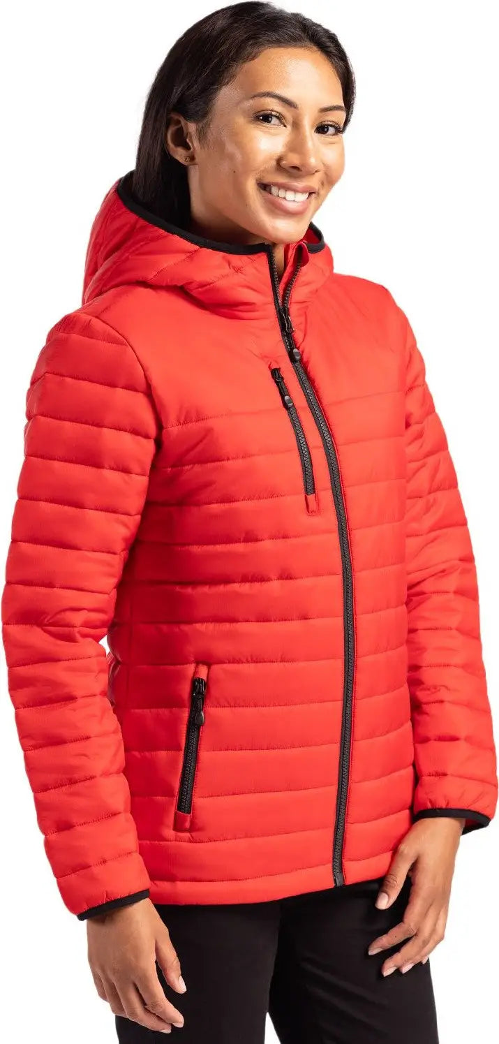 Clique Lqo00065 Valhalla Full Zip Womens Puffer Jacket - Red