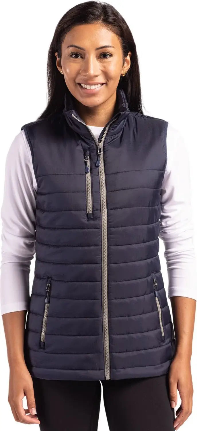 Clique Lqo00066 Valhalla Full Zip Womens Puffer Vest - Dark Navy