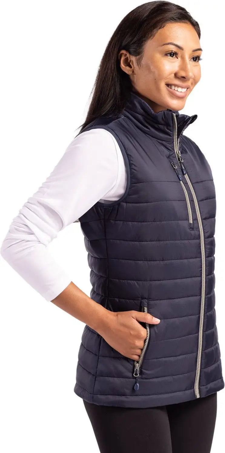 Clique Lqo00066 Valhalla Full Zip Womens Puffer Vest - Dark Navy