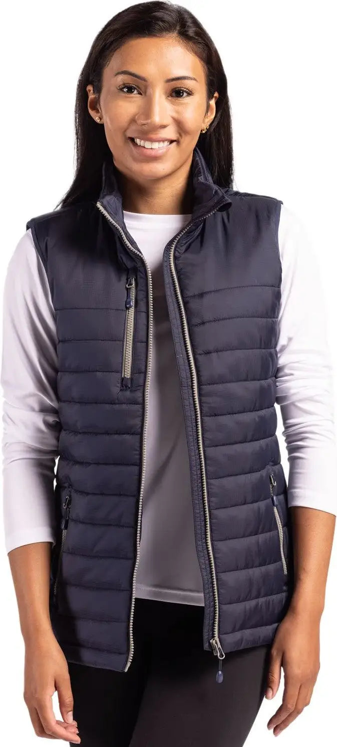 Clique Lqo00066 Valhalla Full Zip Womens Puffer Vest - Dark Navy