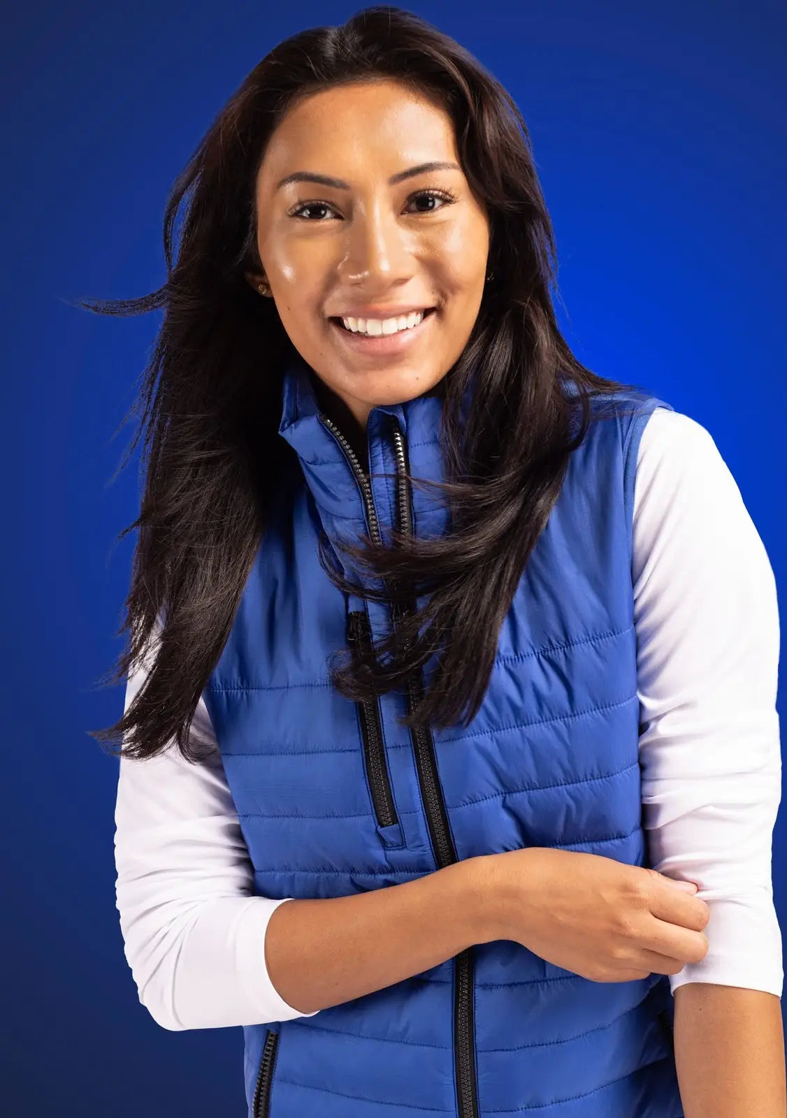 Clique Lqo00066 Valhalla Full Zip Womens Puffer Vest - Royal Blue
