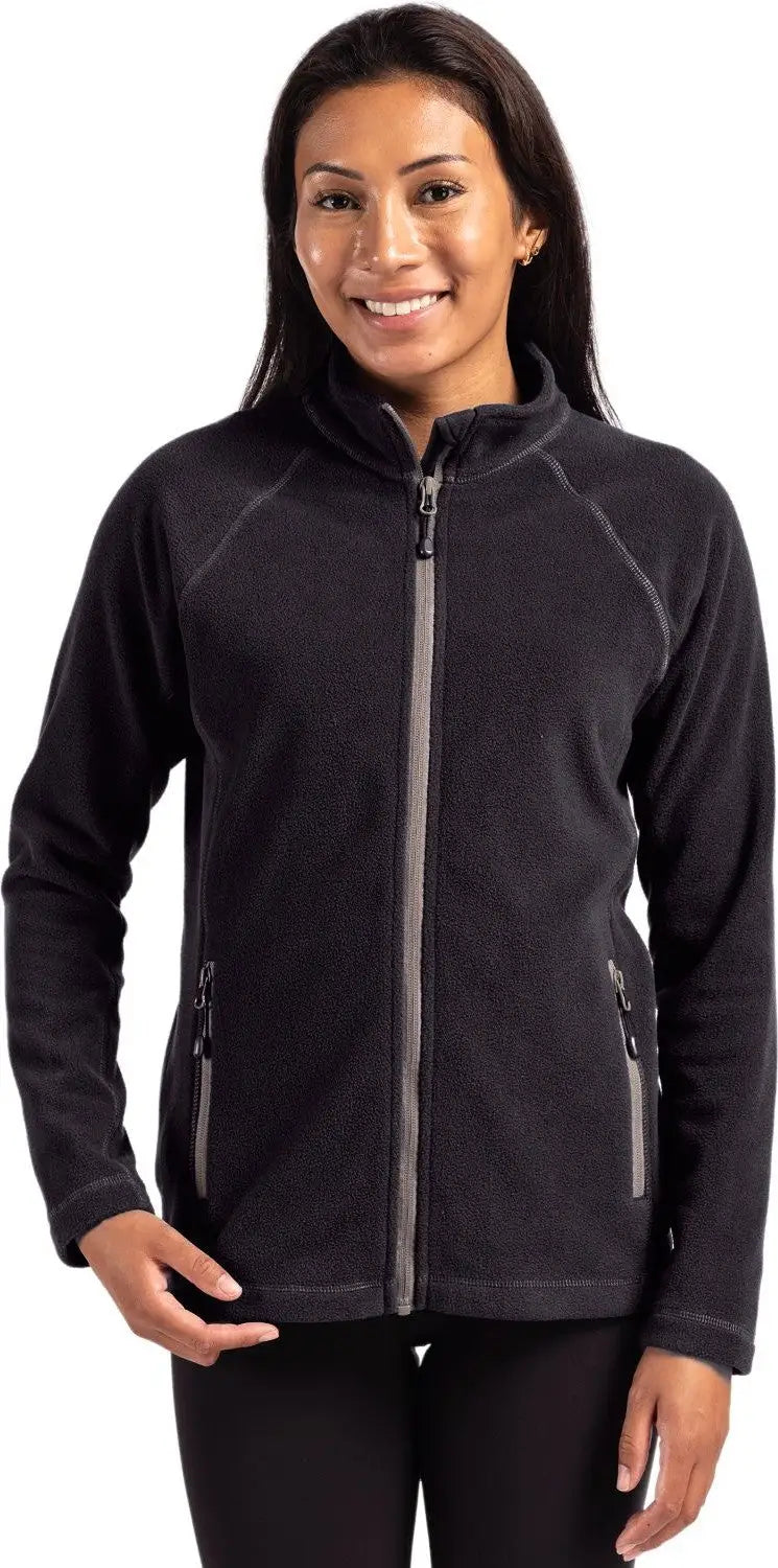 Clique Lqo00067 Powder Fleece Full Zip Womens Jacket - Black - Ladies Xs