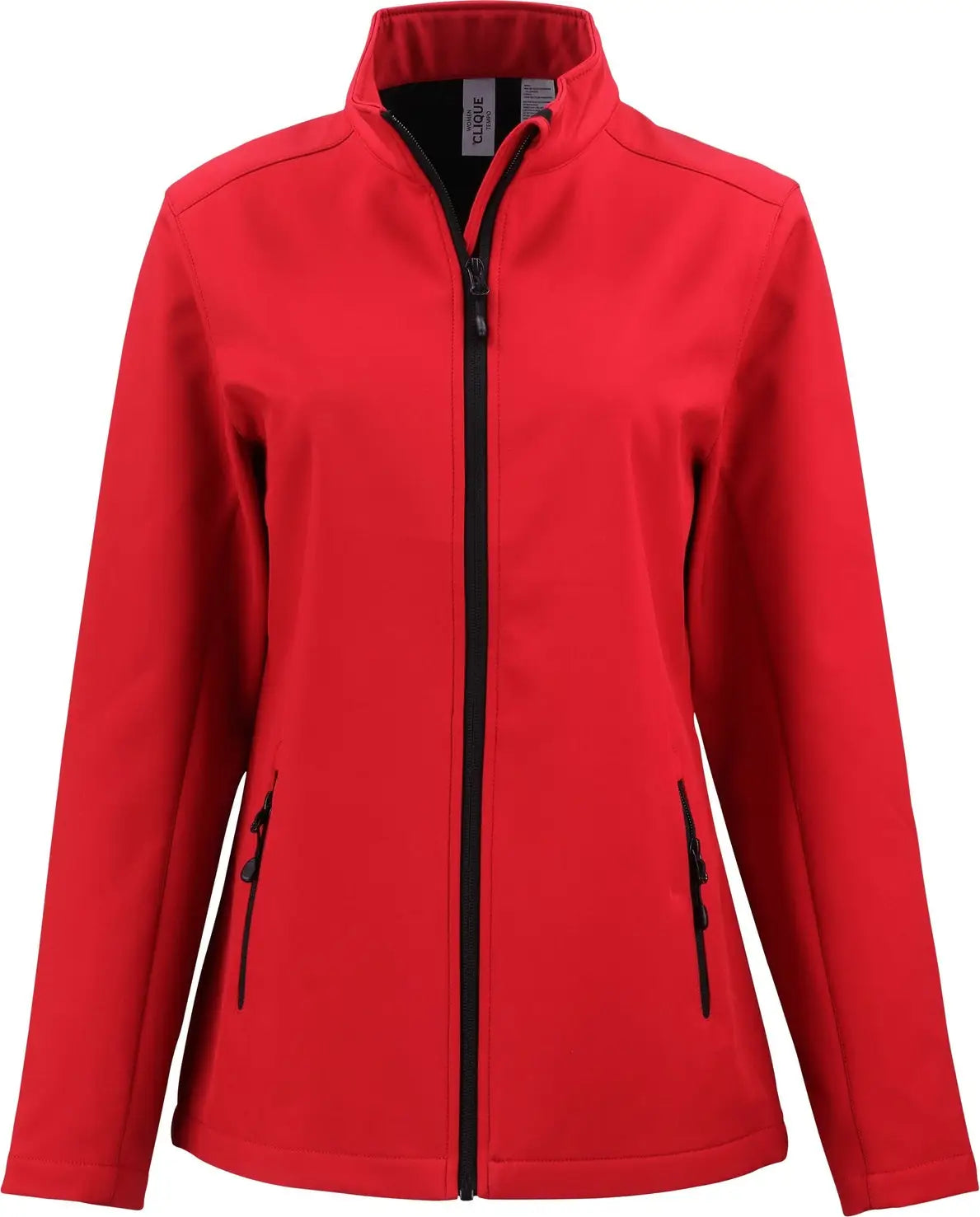 Clique Lqo00068 Tempo Stretch Full Zip Womens Softshell Jacket - Red Black