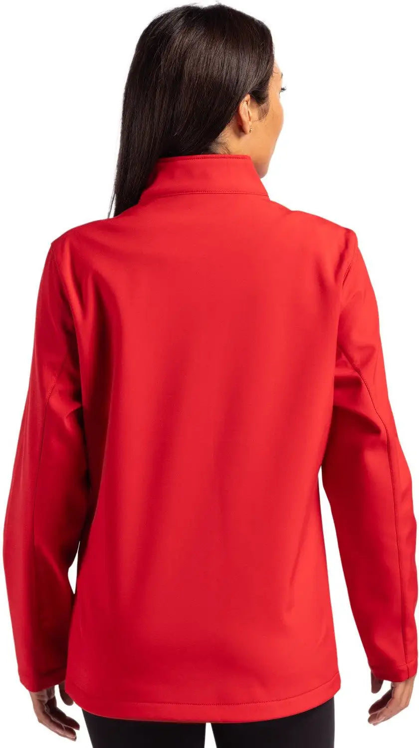 Clique Lqo00068 Tempo Stretch Full Zip Womens Softshell Jacket - Red Black