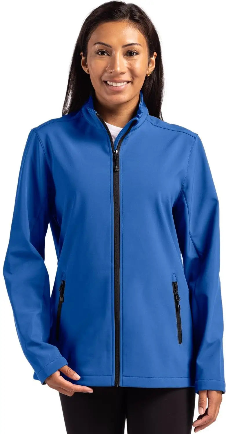 Clique Lqo00068 Tempo Stretch Full Zip Womens Softshell Jacket - Royal Blue Black - Blue/black / Ladies Xs