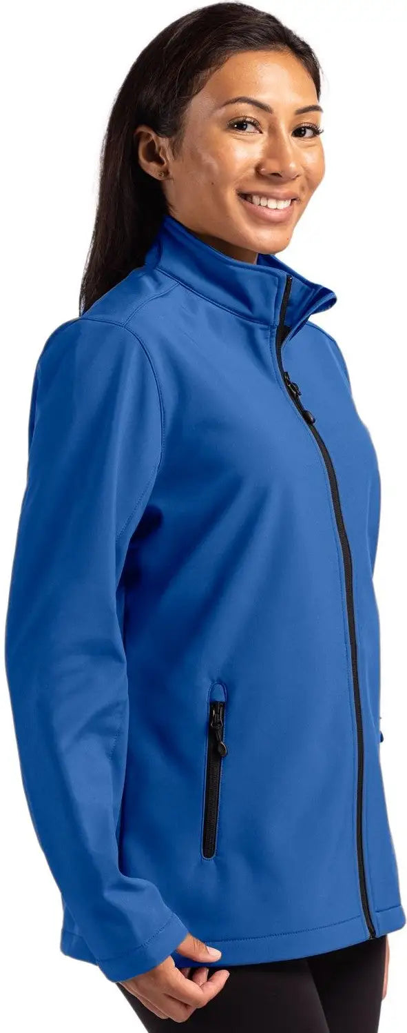 Clique Lqo00068 Tempo Stretch Full Zip Womens Softshell Jacket - Royal Blue Black