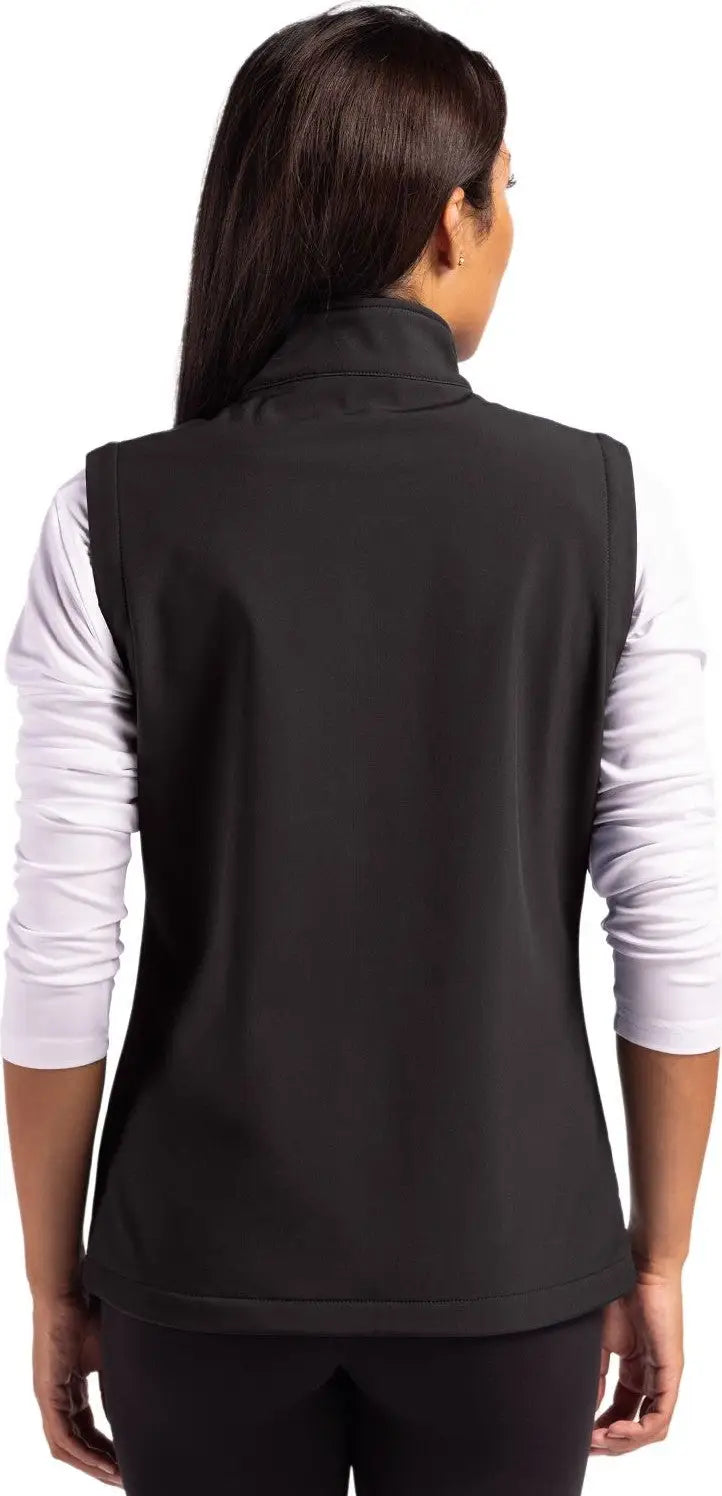 Clique Lqo00069 Tempo Stretch Full Zip Womens Softshell Vest - Black Pure Slate