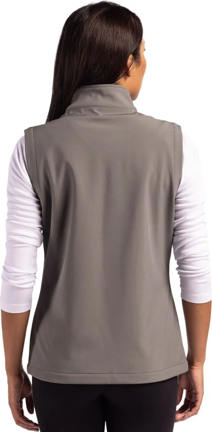 Clique Lqo00069 Tempo Stretch Full Zip Womens Softshell Vest - Pure Slate Black