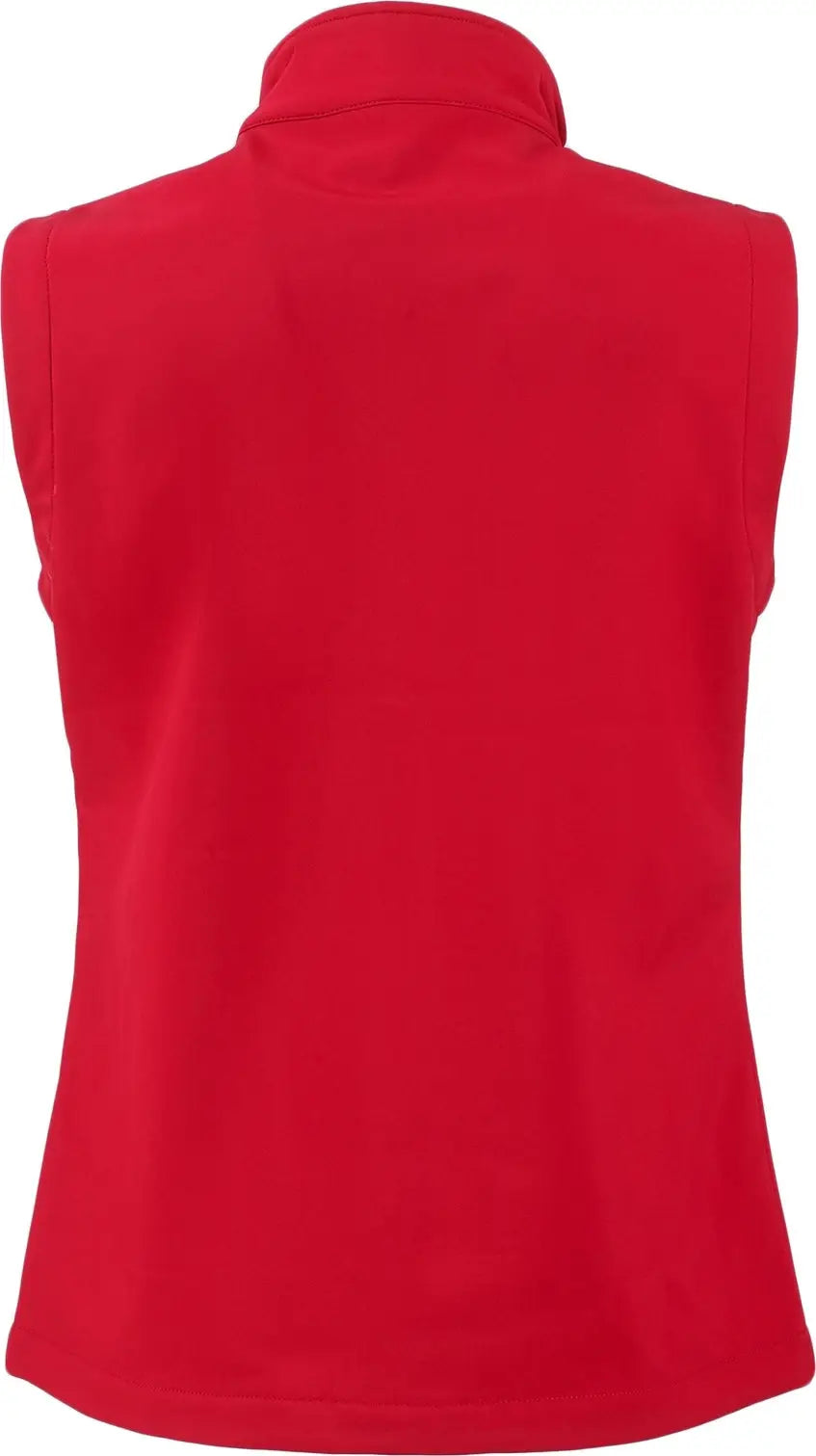 Clique Lqo00069 Tempo Stretch Full Zip Womens Softshell Vest - Red Black