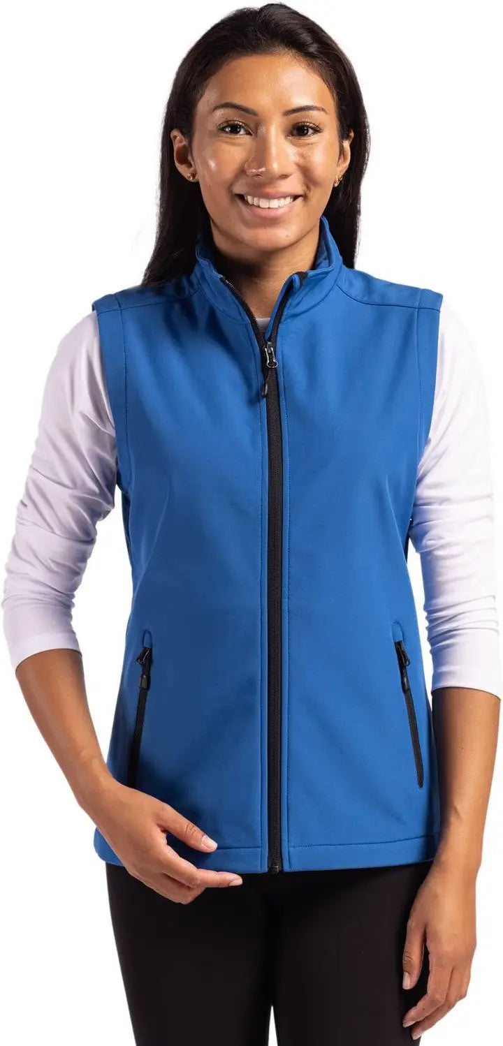 Clique Lqo00069 Tempo Stretch Full Zip Womens Softshell Vest - Royal Blue Black - Blue/black / Ladies Xs