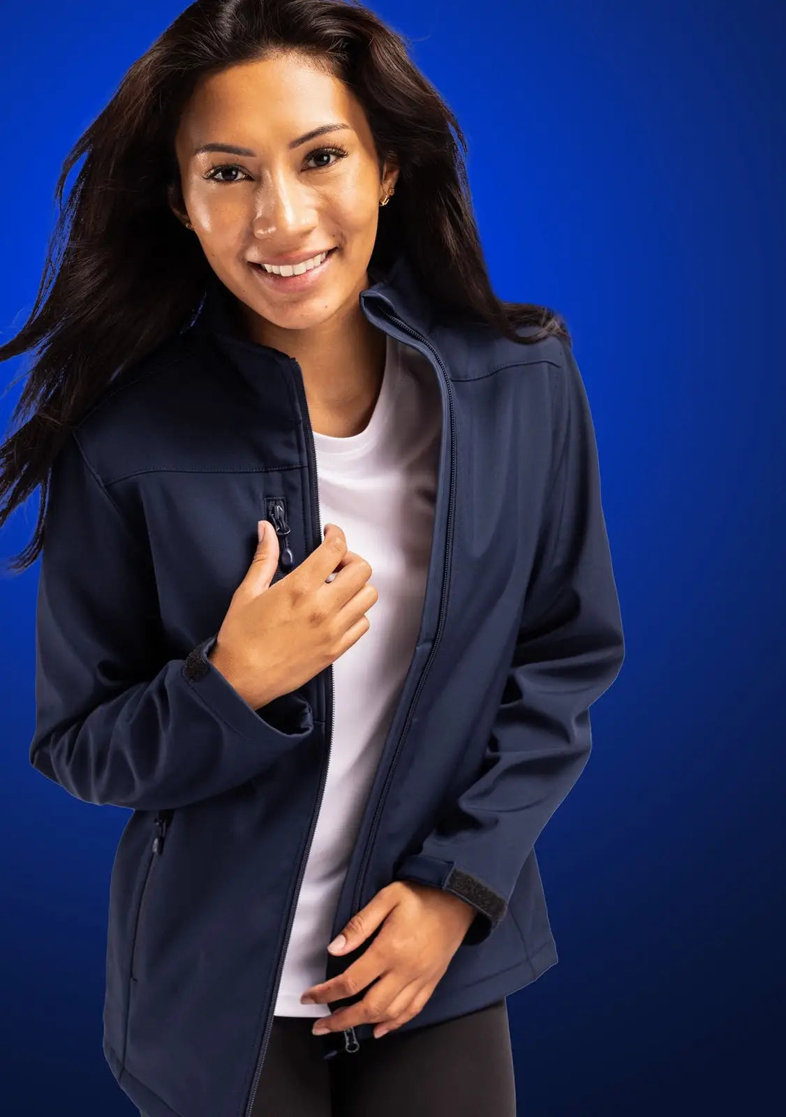 Clique Lqo00070 Tempest Waterproof Full Zip Womens Softshell Jacket - Dark Navy