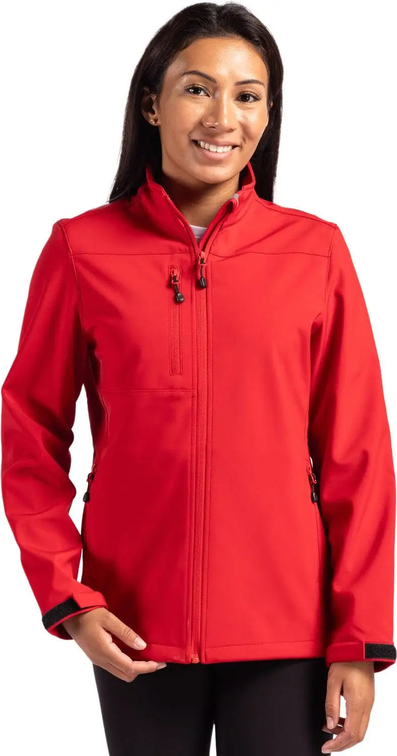Clique Lqo00070 Tempest Waterproof Full Zip Womens Softshell Jacket - Red - Ladies Xs