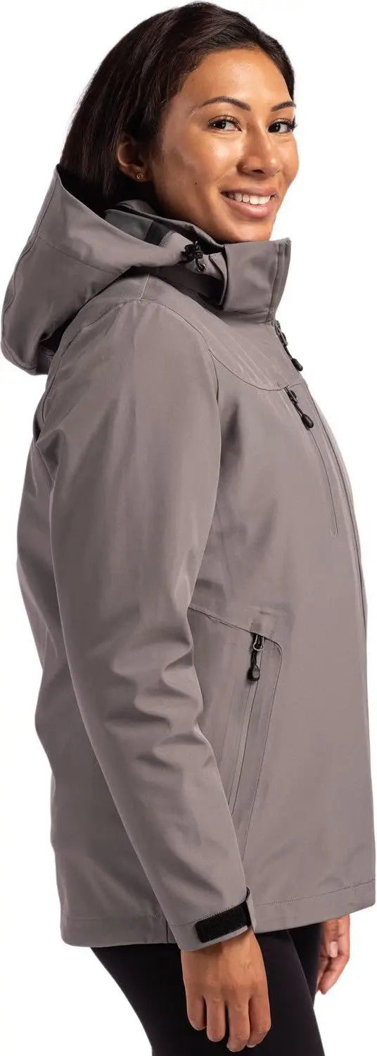 Clique Lqo00071 Cornice 3-in-1 Waterproof Parka + Inner Layer Full Zip Womens Jacket System - Pure Slate