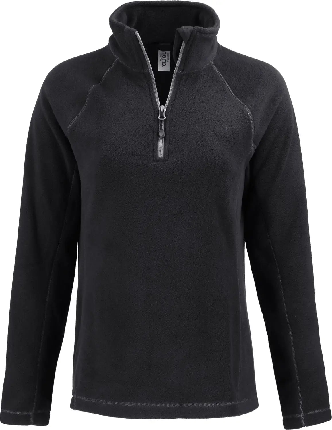 Clique Lqo00072 Powder Recycled Fleece Womens Quarter Zip Pullover - Black