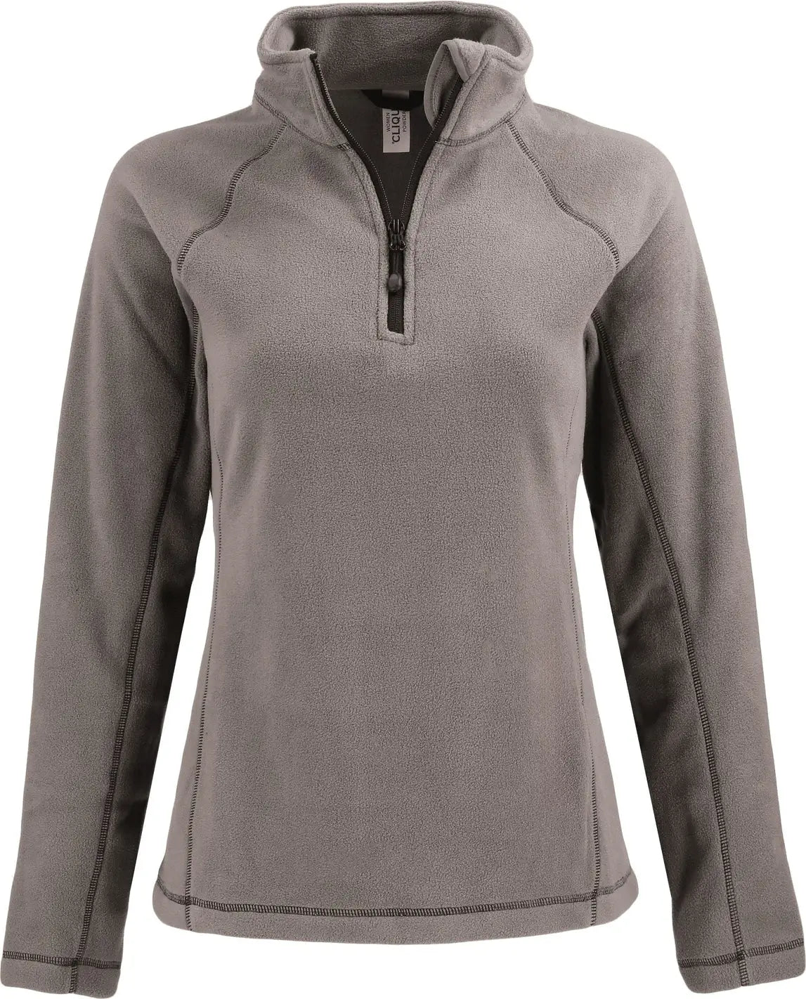 Clique Lqo00072 Powder Recycled Fleece Womens Quarter Zip Pullover - Pure Slate