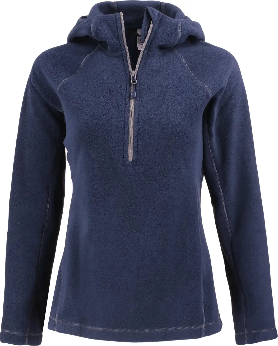 Clique Lqo00073 Powder Recycled Fleece Womens Half Zip Hooded Pullover - Dark Navy