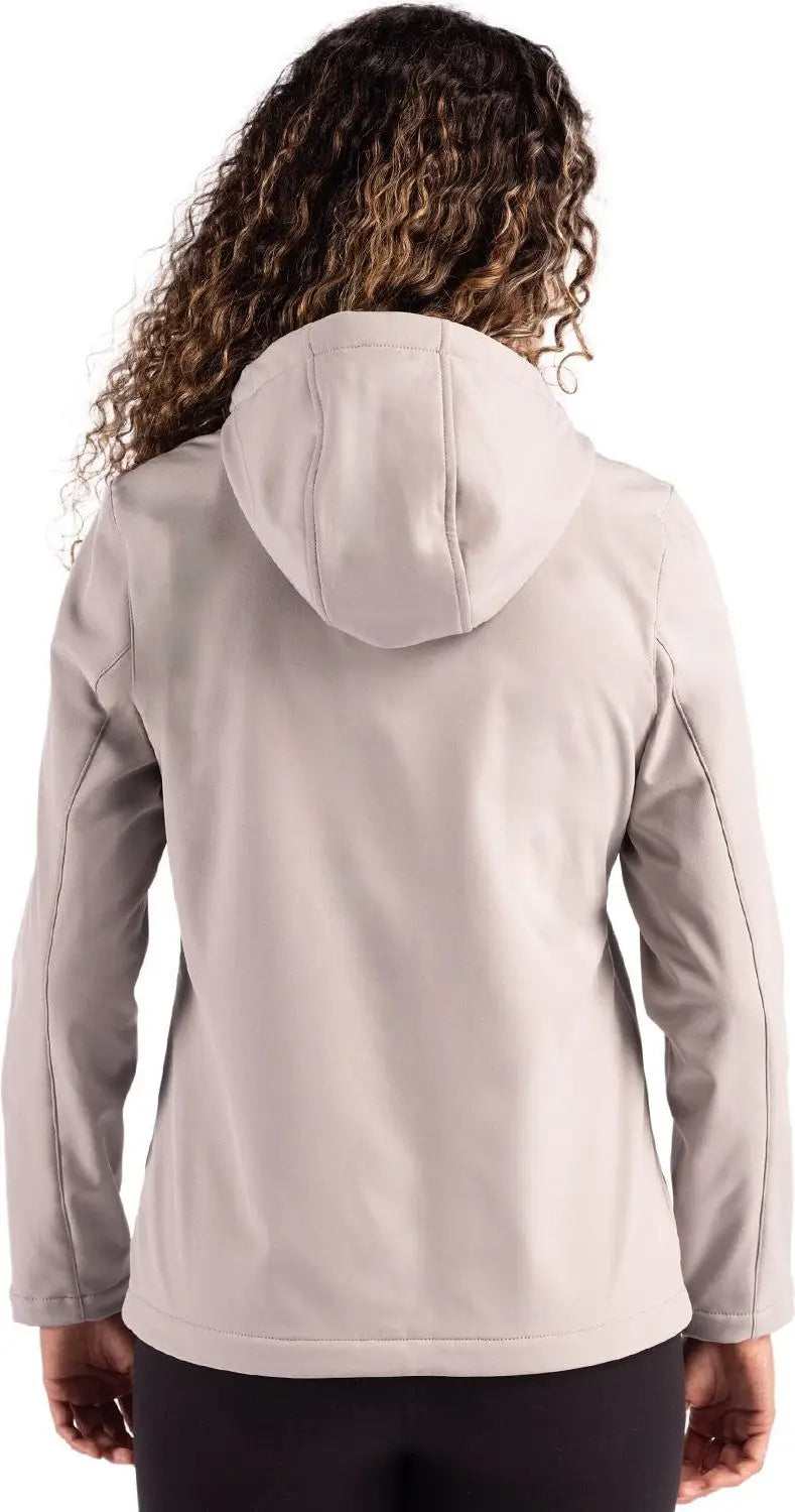 Clique Lqo00075 Tempo Recycled Stretch Softshell Womens Hooded Jacket - Silver Gray Pure Slate
