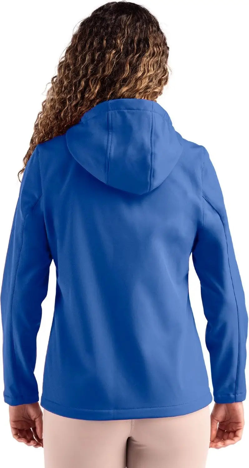 Clique Lqo00075 Tempo Recycled Stretch Softshell Womens Hooded Jacket - Royal Blue Black