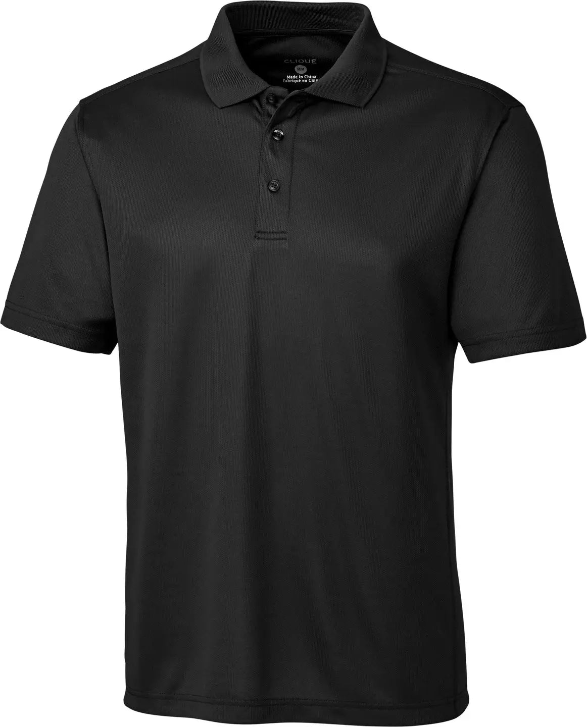 Clique Mqk00023 Ice Pique Mens Short Sleeve Tech Polo - Black