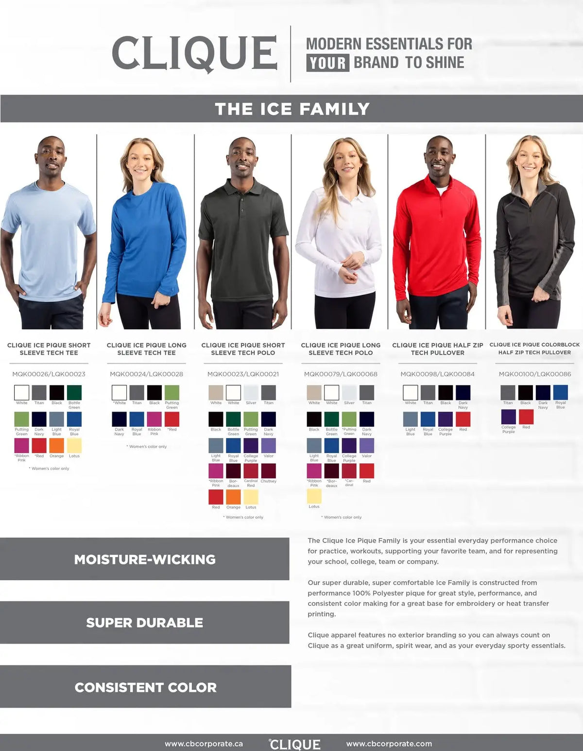 Clique Mqk00023 Ice Pique Mens Short Sleeve Tech Polo - Black