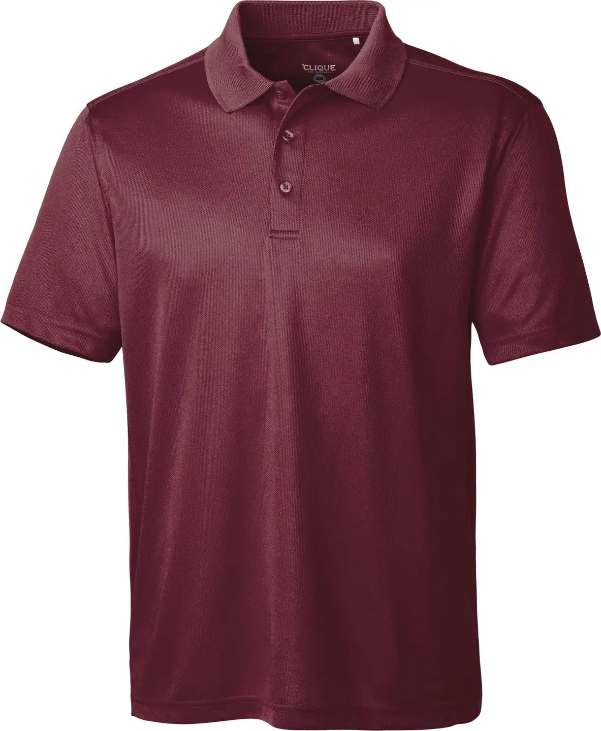 Clique Mqk00023 Ice Pique Mens Short Sleeve Tech Polo - Bordeaux