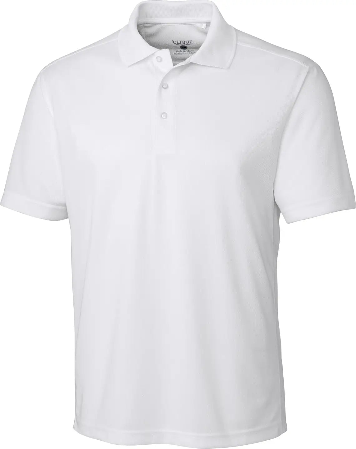 Clique Mqk00023 Ice Pique Mens Short Sleeve Tech Polo - White