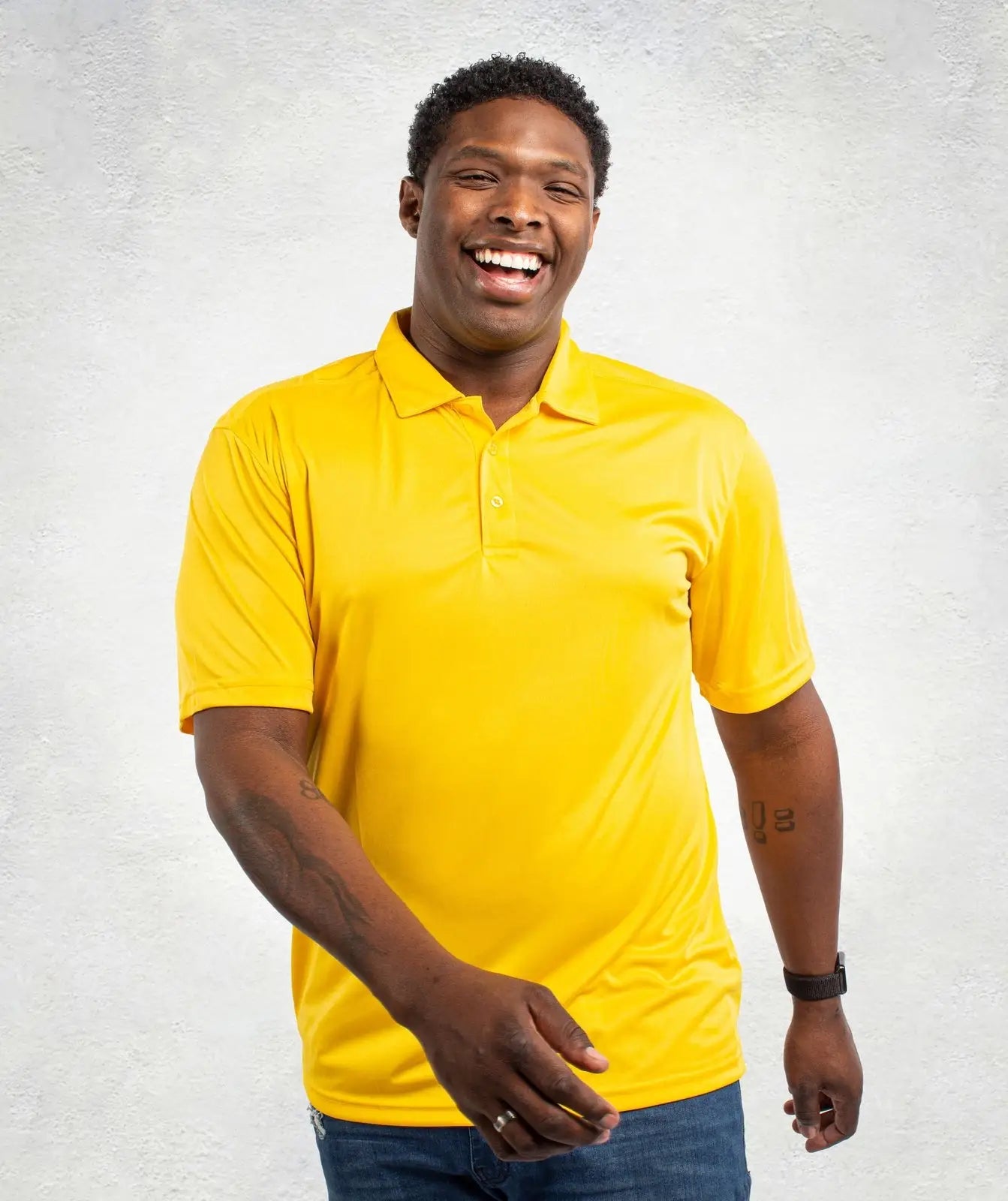 Clique Mqk00045 Parma Tech Jersey Mens Polo - Lemon - Adult s