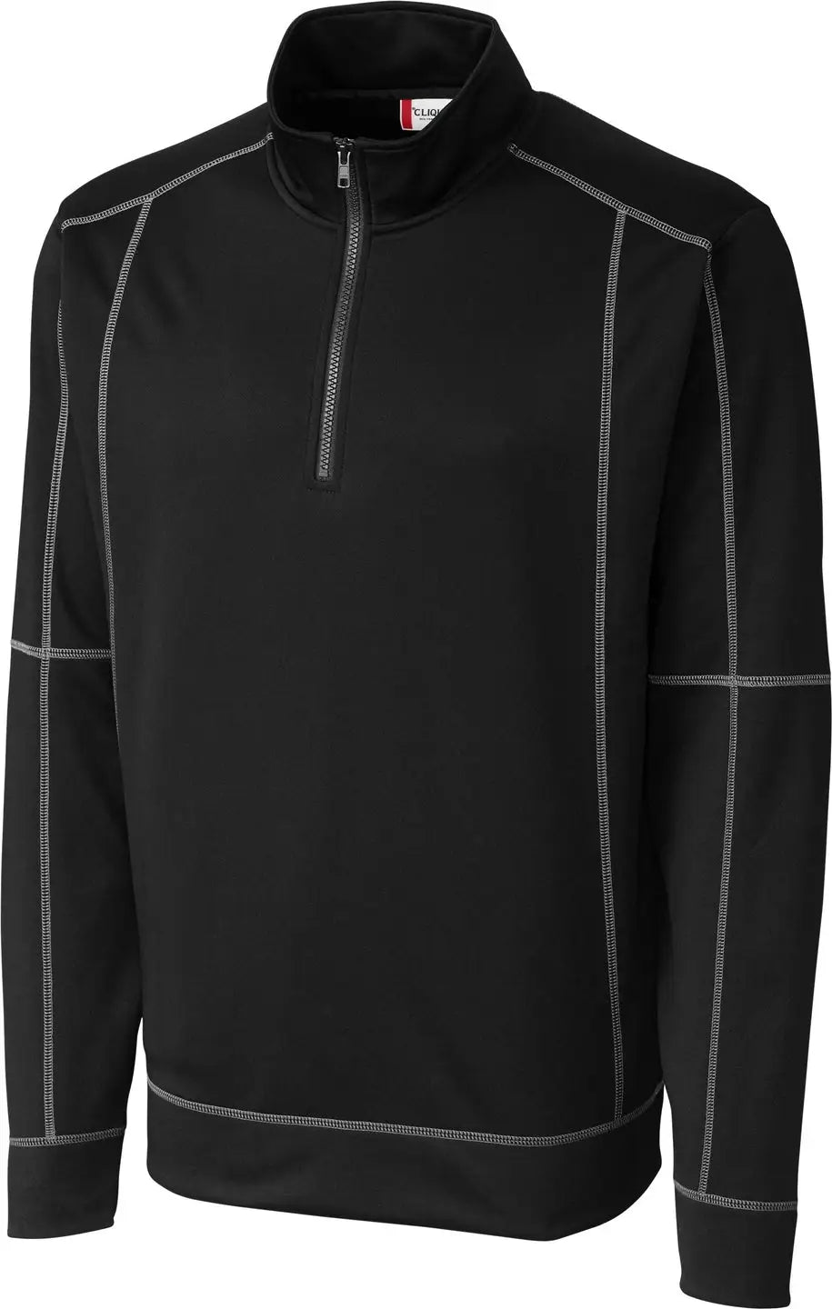 Clique Mqk00049 Helsa Performance Mens Half Zip Pullover Sweatshirt - Black