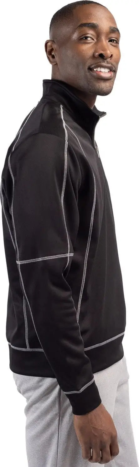 Clique Mqk00049 Helsa Performance Mens Half Zip Pullover Sweatshirt - Black