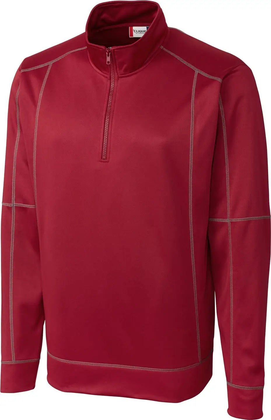 Clique Mqk00049 Helsa Performance Mens Half Zip Pullover Sweatshirt - Darkest Red - Adult s
