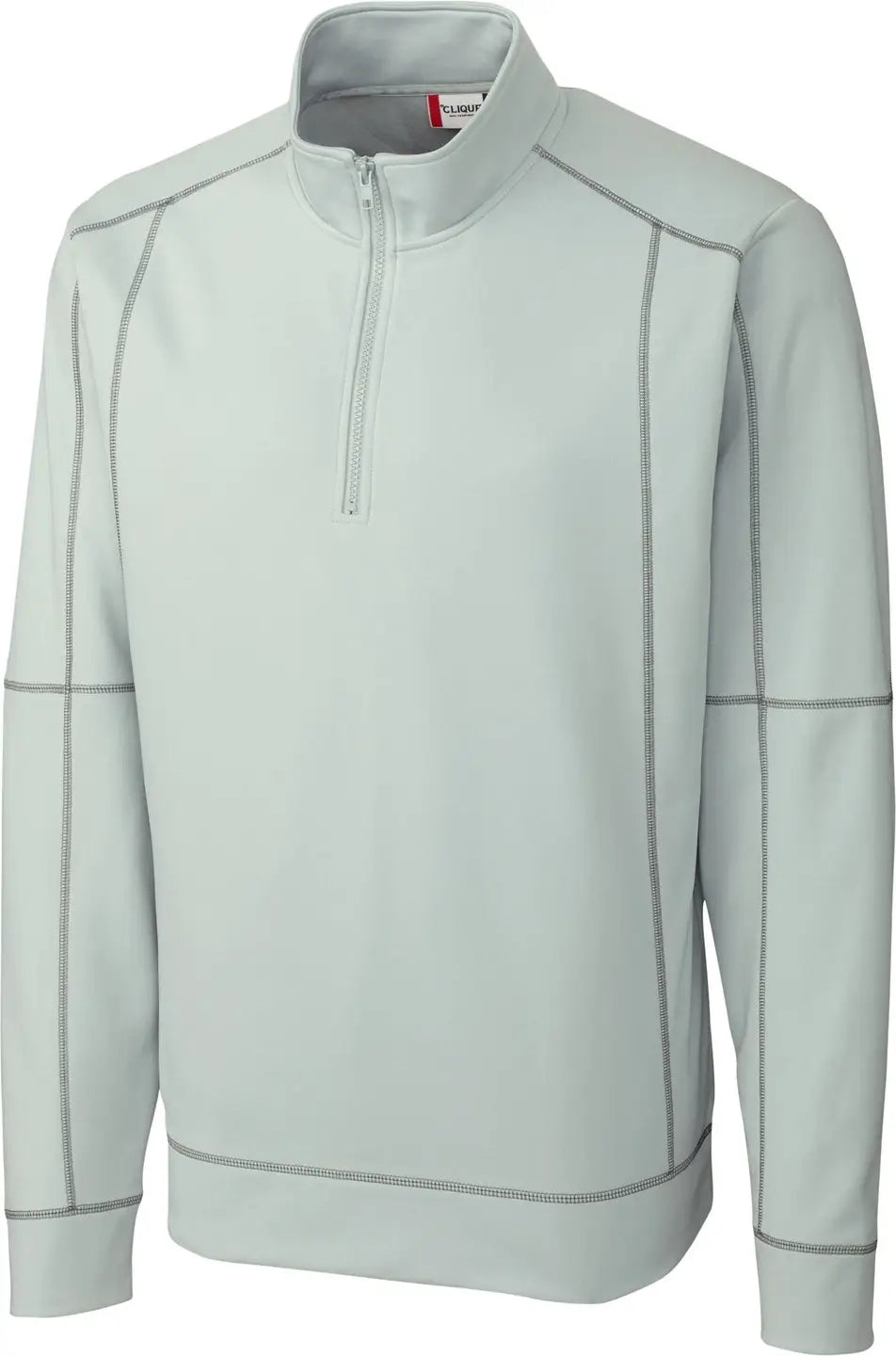 Clique Mqk00049 Helsa Performance Mens Half Zip Pullover Sweatshirt - Light Gray - Adult s