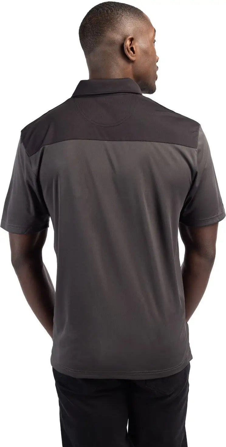 Clique Mqk00050 Parma Colorblock Tech Jersey Mens Polo - Titan Black
