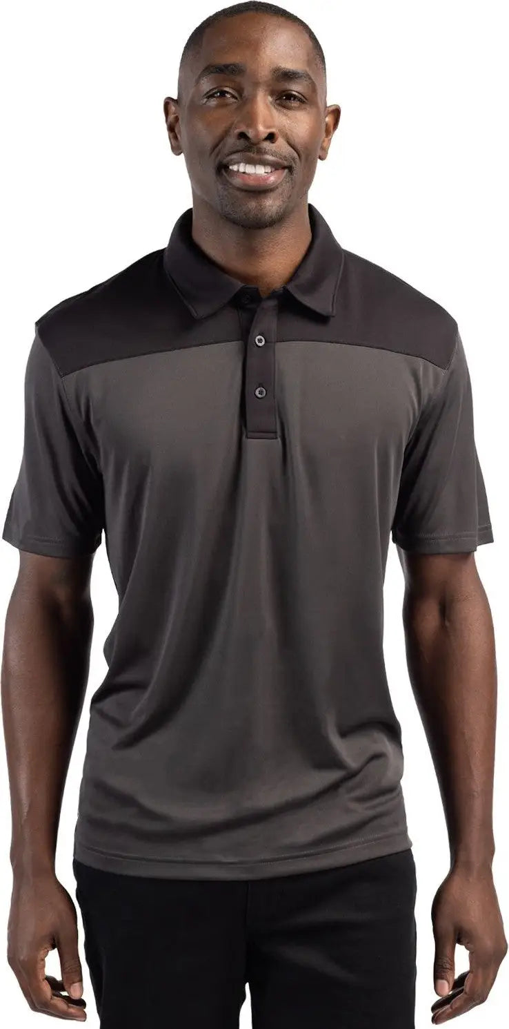 Clique Mqk00050 Parma Colorblock Tech Jersey Mens Polo - Titan Black - Titan/black / Adult s