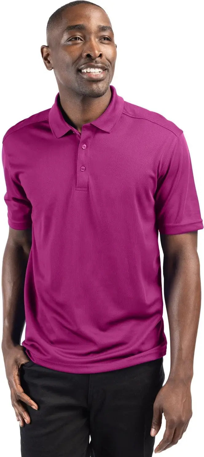 Clique Mqk00075 Spin Eco Performance Pique Mens Polo - Gala Pink