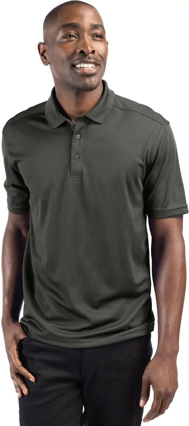 Clique Mqk00075 Spin Eco Performance Pique Mens Polo - Pure Slate - Adult s