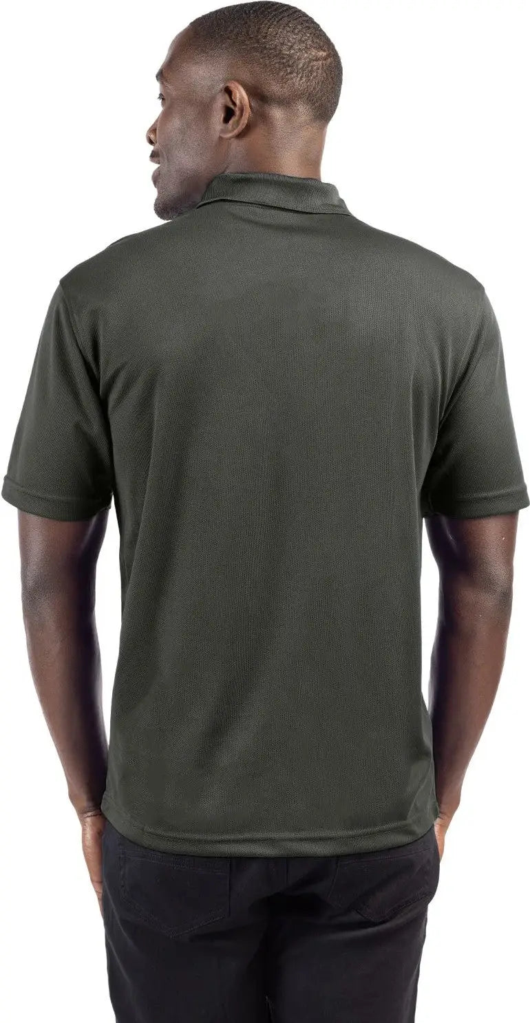 Clique Mqk00075 Spin Eco Performance Pique Mens Polo - Pure Slate