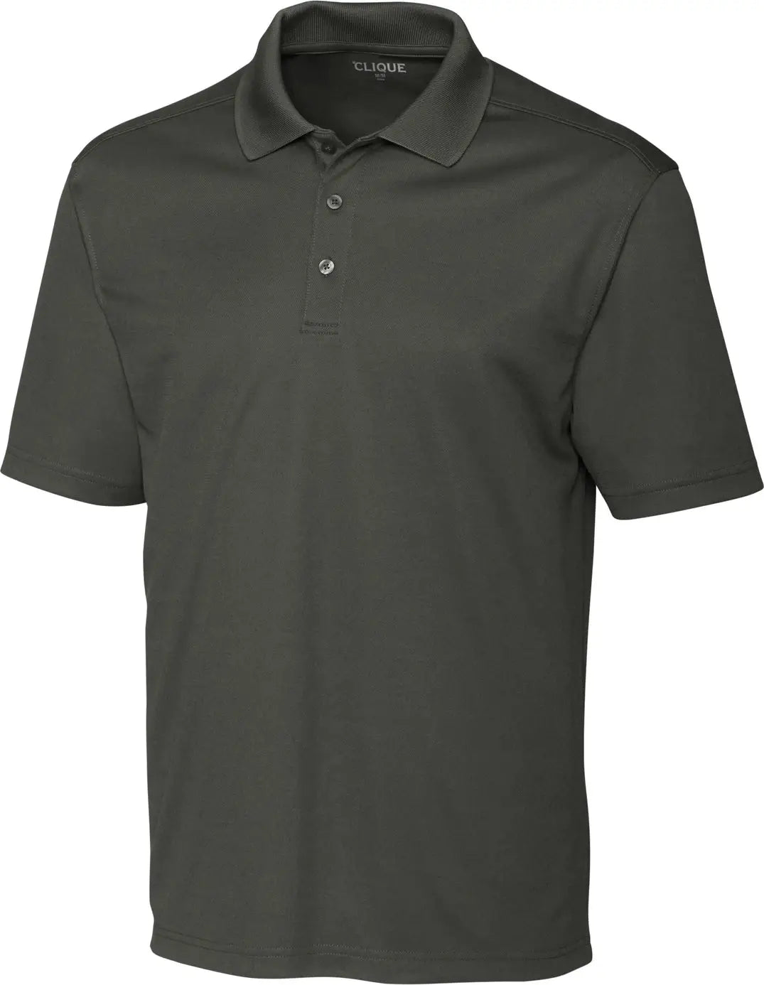 Clique Mqk00075 Spin Eco Performance Pique Mens Polo - Pure Slate