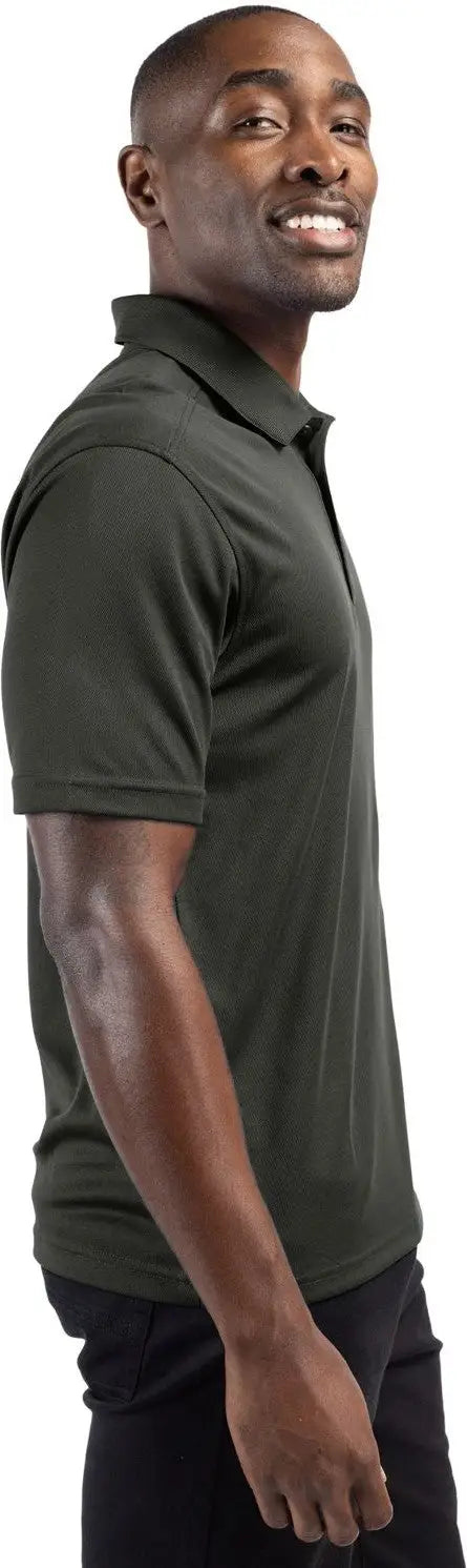 Clique Mqk00075 Spin Eco Performance Pique Mens Polo - Pure Slate