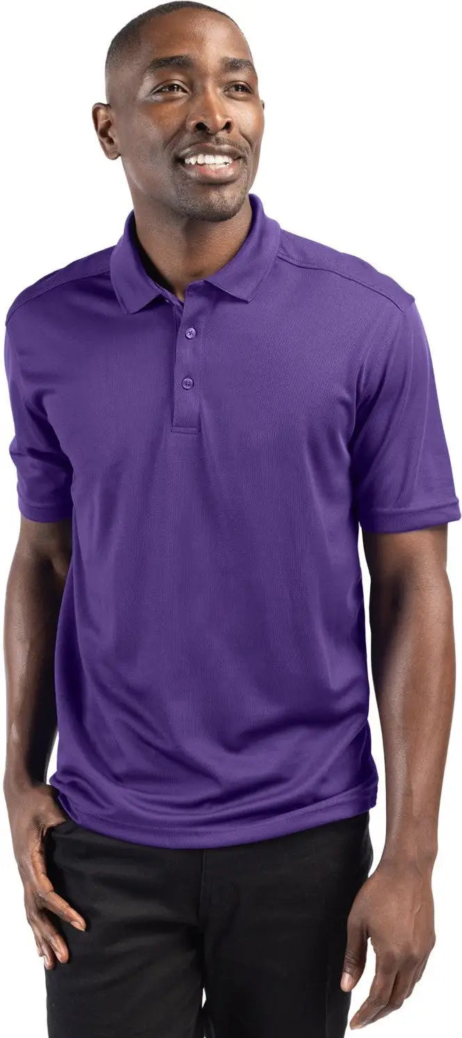 Clique Mqk00075 Spin Eco Performance Pique Mens Polo - Royal Purple - Adult s