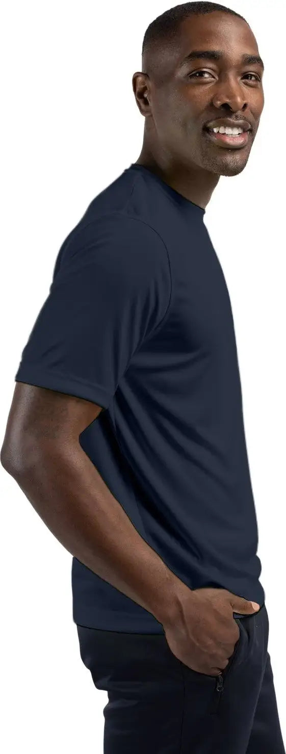 Clique Mqk00076 Spin Eco Performance Jersey Short Sleeve Mens Tee - Dark Navy