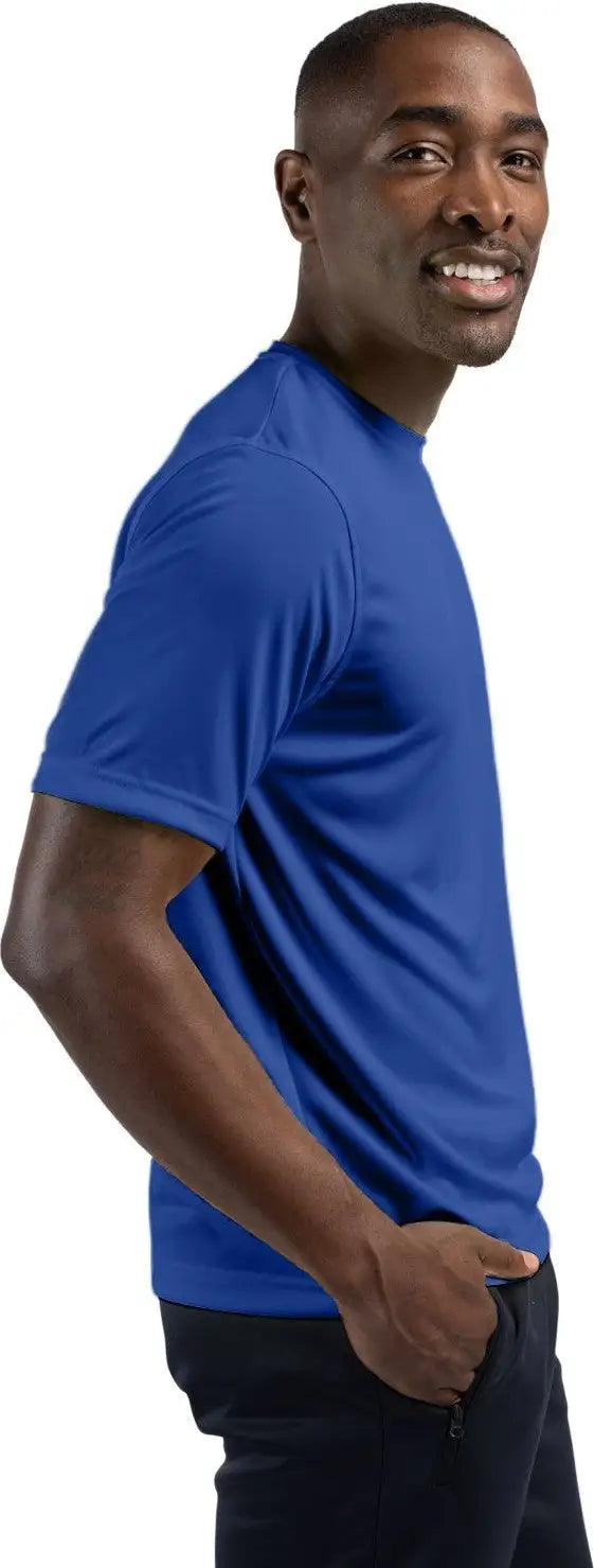 Clique Mqk00076 Spin Eco Performance Jersey Short Sleeve Mens Tee - Tour Blue