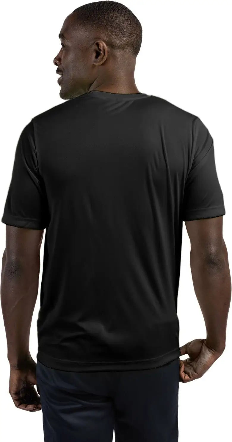 Clique Mqk00076 Spin Eco Performance Jersey Short Sleeve Mens Tee - Black